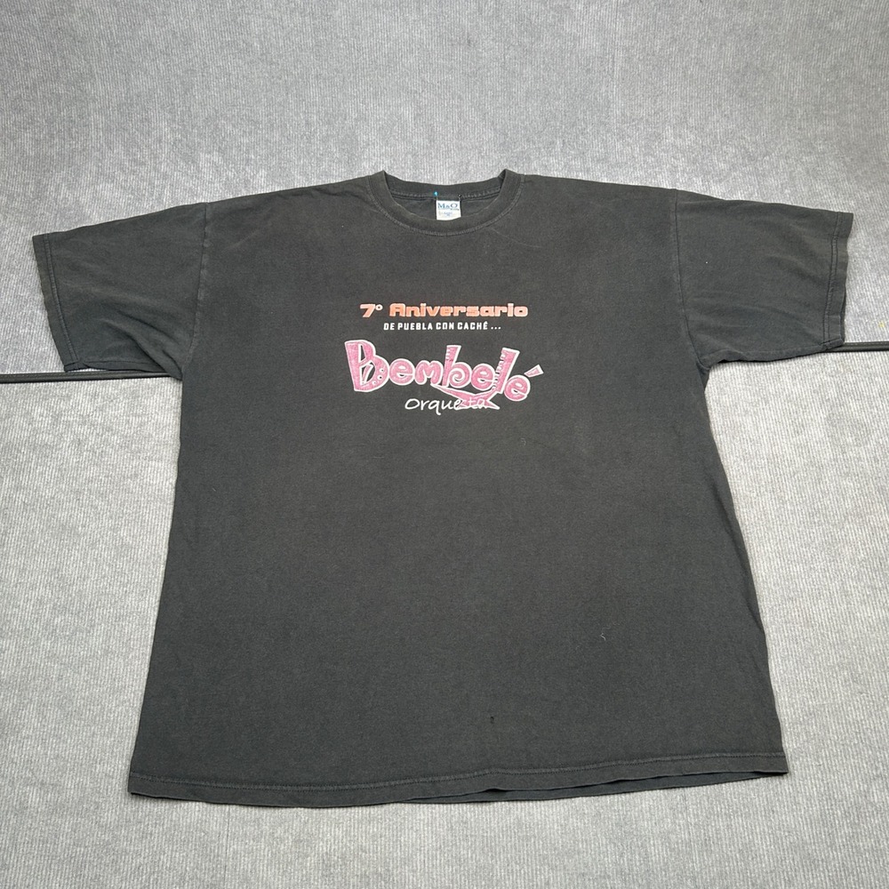 Bembele Orquesta Sonora Carruseles y2k T-Shirt Black Graphic XL Mexico
